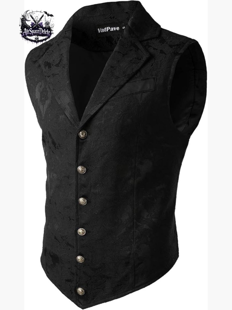 Men's Victorian Suit Vest Steampunk Gothic Waistcoat Slim Fit